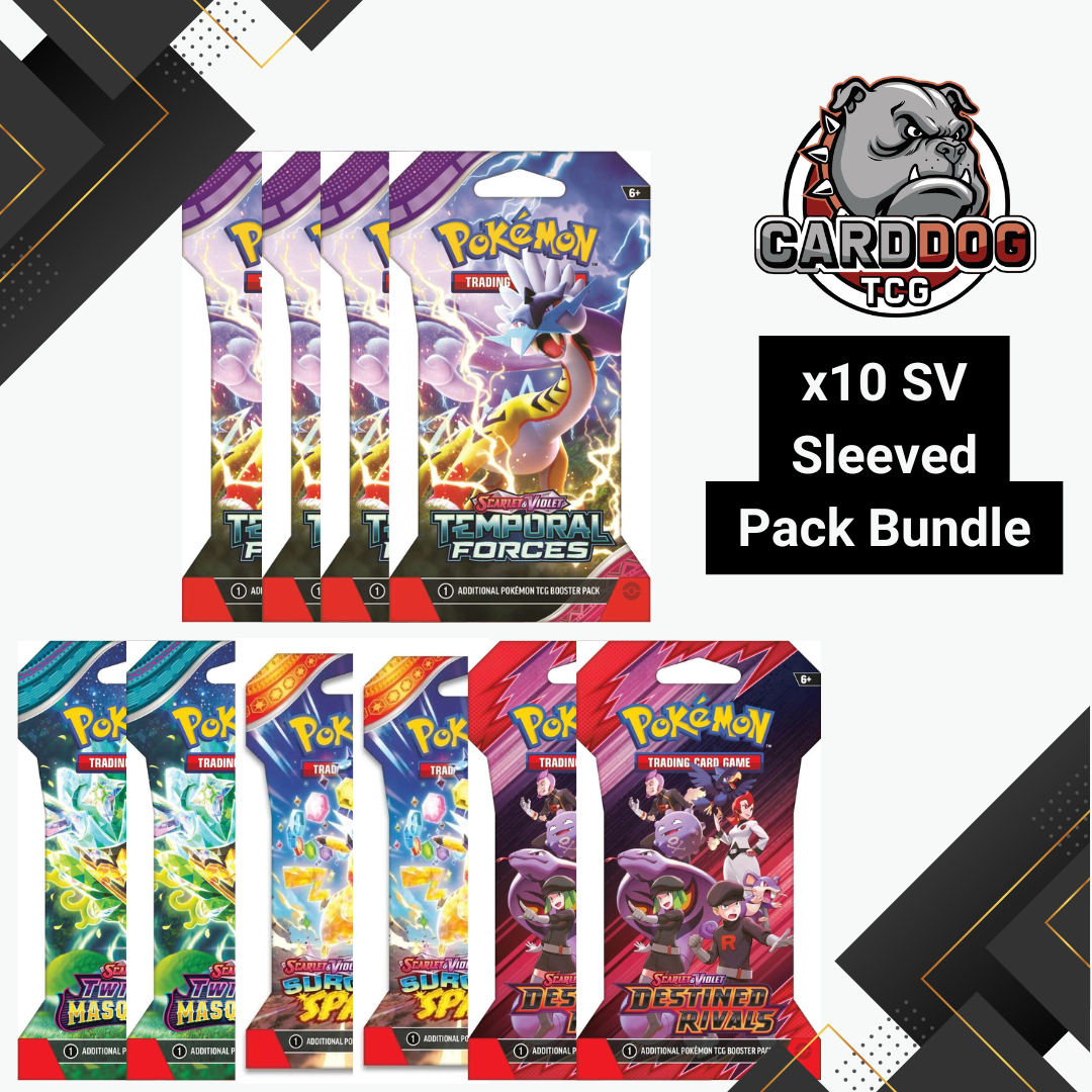 10 Pack Scarlet & Violet Sleeved Booster Pack Bundle CardDogTCG 10 Pack Scarlet & Violet Sleeved Booster Pack Bundle CardDogTCG