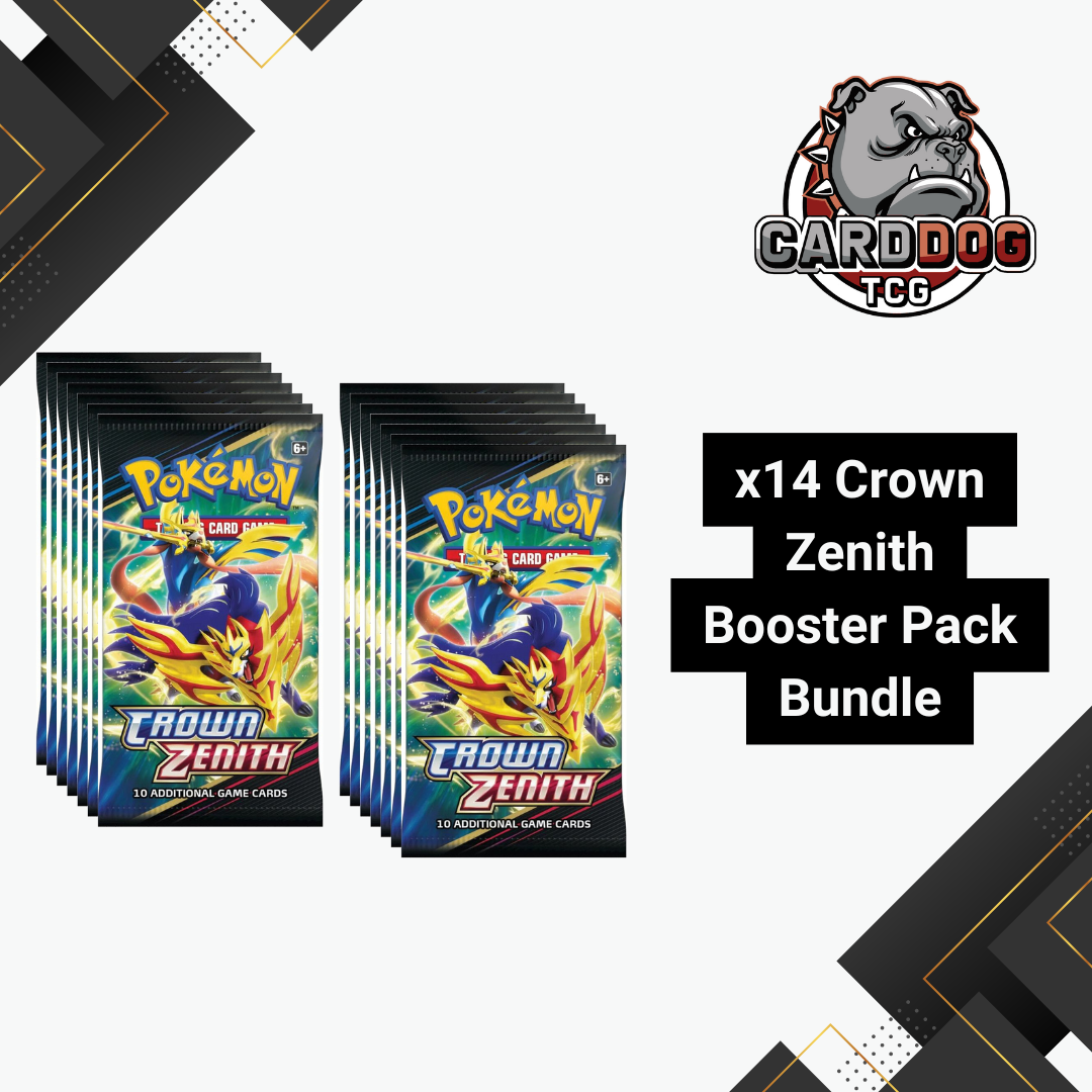 Pokemon Crown Zenith 14 Pack Loose Booster Pack Bundle| Sword & Shield CardDogTCG Pokemon Crown Zenith 14 Pack Loose Booster Pack Bundle| Sword & Shield CardDogTCG