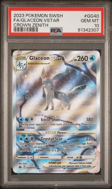 POP 1 PSA 8 (OC) Pokemon cheapest Glaceon VSTAR Promo Off-Centered Miscut Error #SWSH197