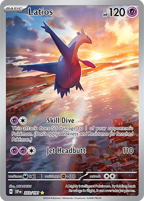 Pokemon-Scarlet-Violet-Surging-Sparks-Latios-203/191-IR-(NM)-carddogtcg