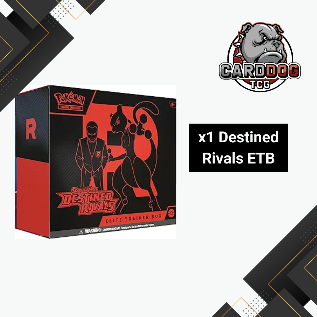 Pokemon TCG Scarlet & Violet Destined Rivals Elite Trainer Box (ETB) CardDogTCG Pokemon TCG Scarlet & Violet Destined Rivals Elite Trainer Box (ETB) CardDogTCG