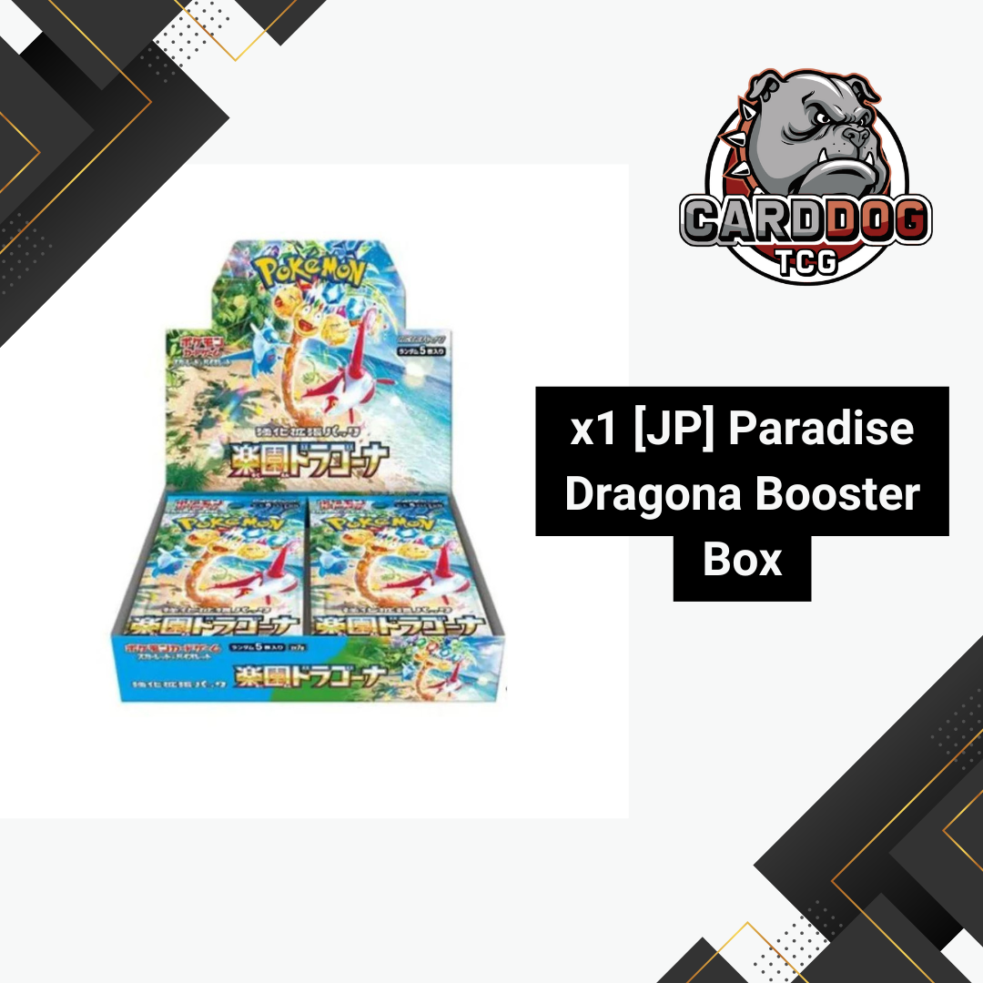 Pokemon Paradise Dragona Japanese sv7a Booster Box with Shrink CardDogTCG Pokemon Paradise Dragona Japanese sv7a Booster Box with Shrink CardDogTCG