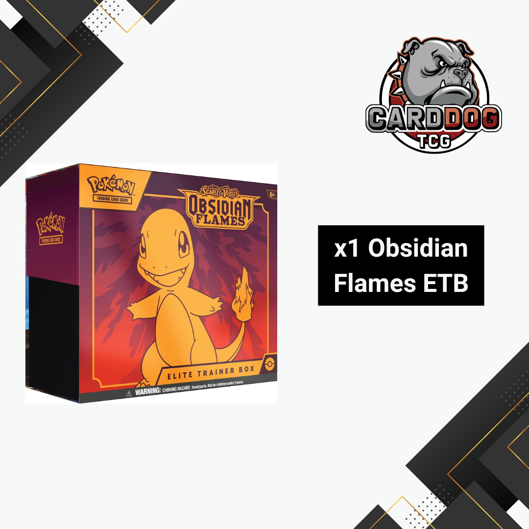 Pokemon Scarlet Violet Obsidian Flames Elite Trainer Box (ETB) CardDogTCG Pokemon Scarlet Violet Obsidian Flames Elite Trainer Box (ETB) CardDogTCG