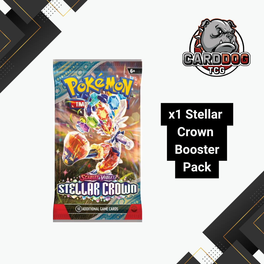 Pokemon Scarlet & Violet (SV07) Stellar Crown Loose Booster Pack CardDogTCG Pokemon Scarlet & Violet (SV07) Stellar Crown Loose Booster Pack CardDogTCG