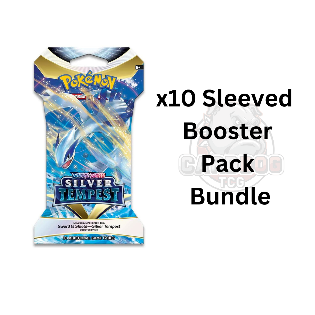 Silver Tempest Sleeved Booster Pack 10 Pack Lot | Sword & Shield CardDogTCG Silver Tempest Sleeved Booster Pack 10 Pack Lot | Sword & Shield CardDogTCG