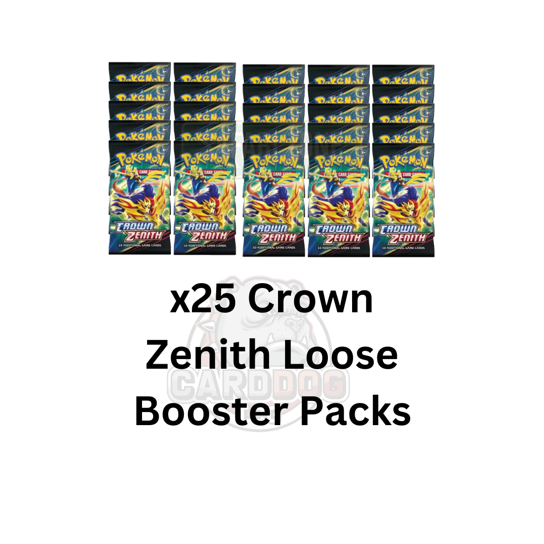 Crown Zenith Loose Booster Pack - 25 Pack Lot CardDogTCG Crown Zenith Loose Booster Pack - 25 Pack Lot CardDogTCG