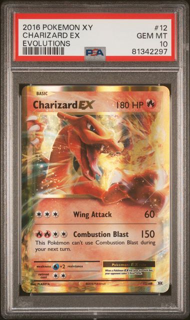 CHARIZARD EX 12/108 XY EVOLUTIONS PSA 10