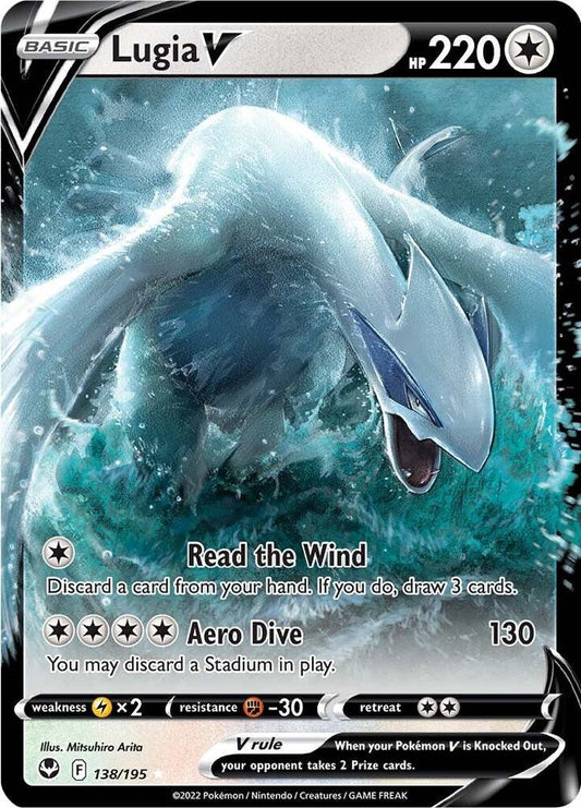 Pokmeon-Silver-Tempest-Lugia-V-138/195-(NM)-raw-carddogtcg