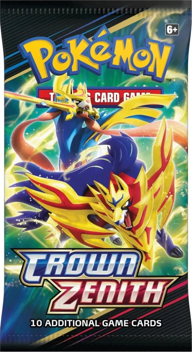 Pokemon Crown Zenith Loose Booster Pack - 10 Pack Lot