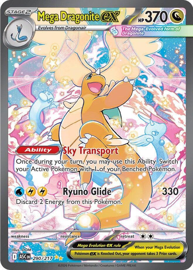 Pokemon Ascended Heroes Mega Dragonite ex 290/217 (NM)