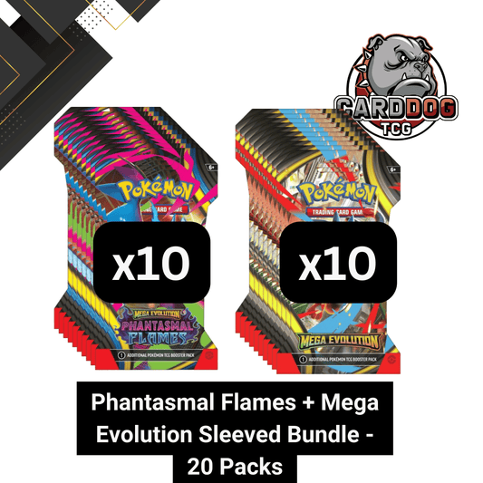 Pokemon Phantasmal Flames + Mega Evolution Sleeved Booster Pack Bundle (20 Packs)
