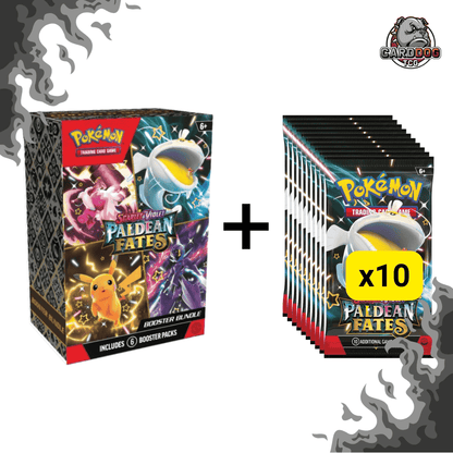 Pokemon Paldean Fates Booster Bundle and 10 Loose Packs Combo