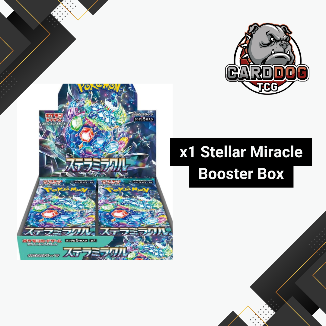 Stellar Miracle sv7a Japanese Booster Box with Shrink CardDogTCG Stellar Miracle sv7a Japanese Booster Box with Shrink CardDogTCG
