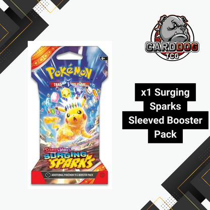 Pokemon Surging Sparks Sleeved Booster Pack | Scarlet & Violet CardDogTCG Pokemon Surging Sparks Sleeved Booster Pack | Scarlet & Violet CardDogTCG