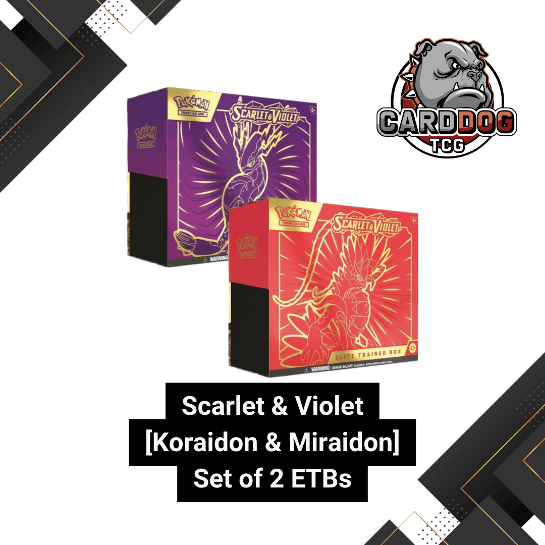 Pokemon TCG Scarlet & Violet [Koraidon & Miraidon] Set of 2 Elite Trainer Boxes